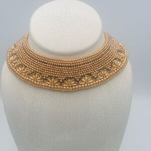 Vintage Faux Pearl Beaded Collar
